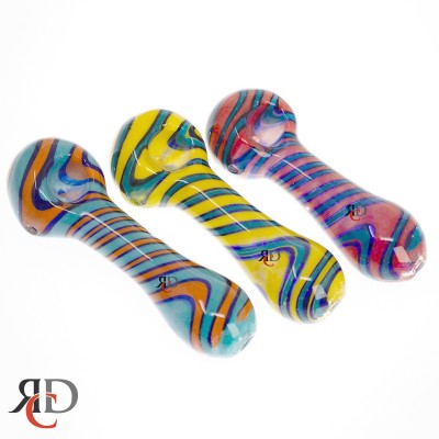 GLASS PIPE SWIRL ART BRIGHT GP5598 1CT